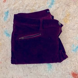 Express micro chord- mid-rise Jegging